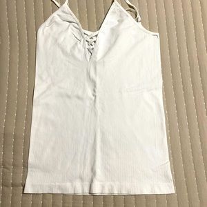 Free People ribbed criss cross cami